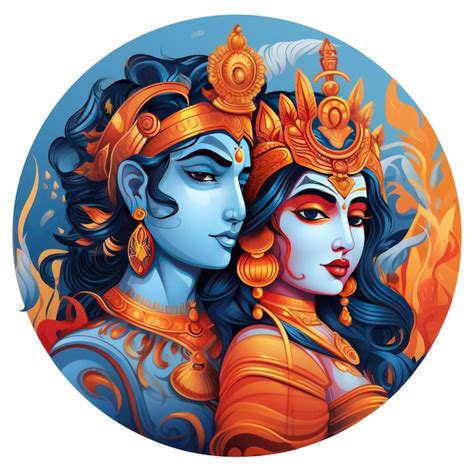 Premium AI Image | Rama and Sita icon for the Diwali