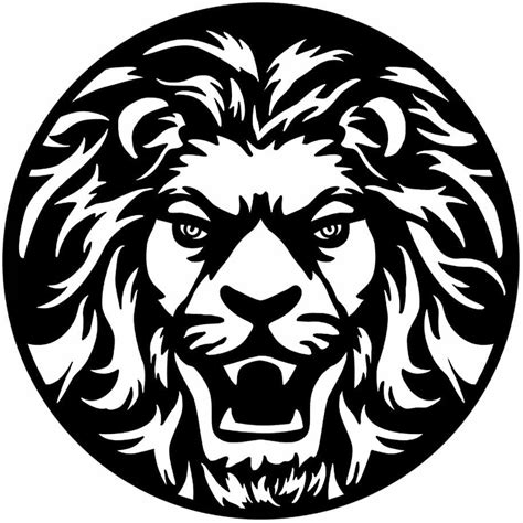 Round Metal Wall Art Outdoor Indoor Lion Wall Metal Sculpture