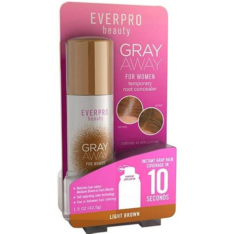 Everpro Beauty Gray Away Temporary Root Concealer Light Brown Oz