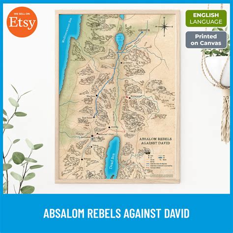 Absalom Rebels Against David Printable Bible Maps for Study and