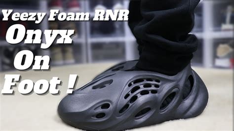 Adidas Yeezy Foam Rnr Onyx On Foot Sizing And Review Youtube