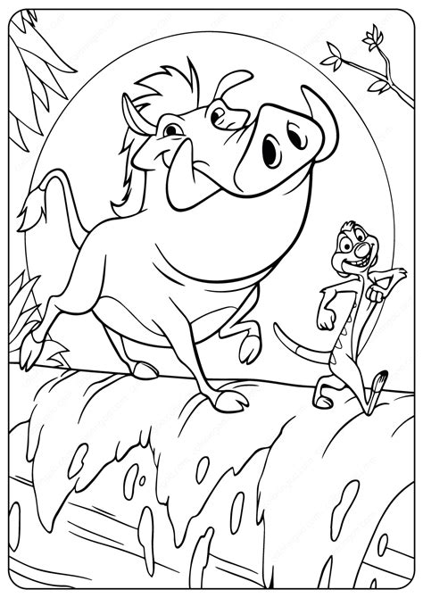 Lion King Timon And Pumba Coloring Pages