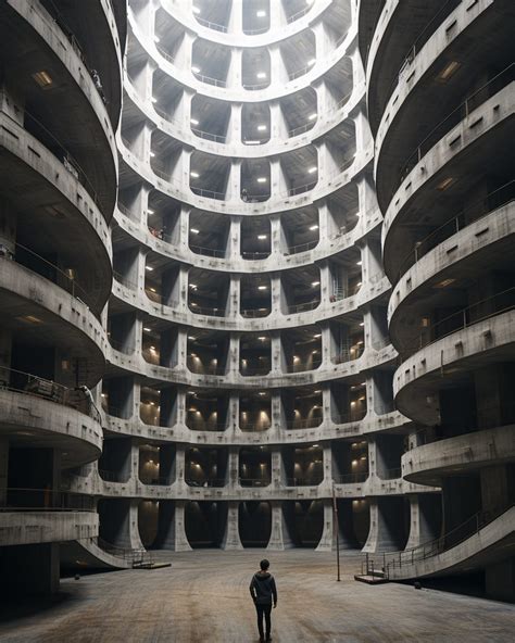 The Interior Of A Brutalist-Style Apartment Building