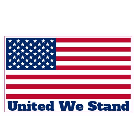 United We Stand American Flag Sticker - U.S. Custom Stickers