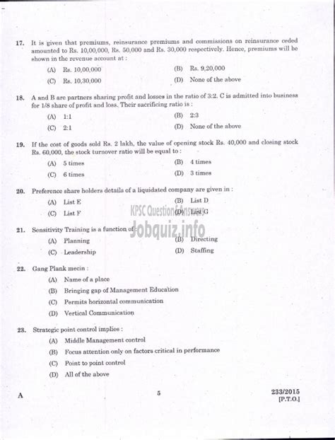 LECTURER IN COMMERCE TECHNICAL EDUCATION Page 2 Kerala PSC Question