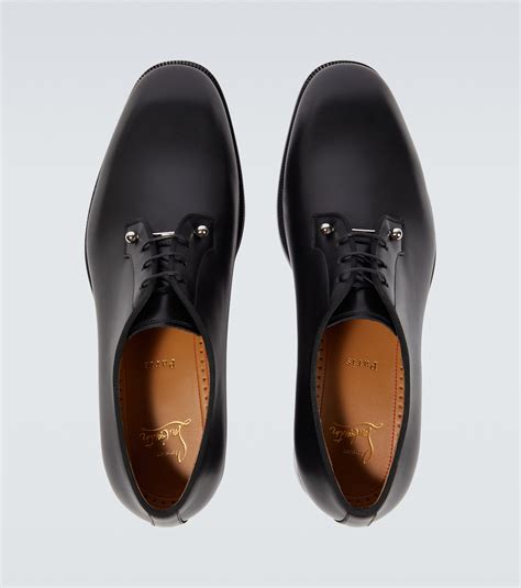 Chambeliss Leather Derby Shoes In Black Christian Louboutin Mytheresa