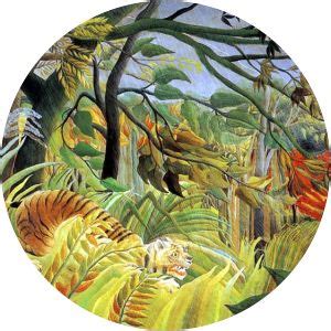 Tiger In A Tropical Storm Painting By Henri Rousseau Whois Xwhos