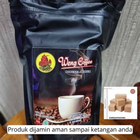 Jual Kopi Bubuk Weng Coffee Robusta Premium (500 GR) Kemasan Black ...