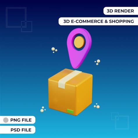 Premium Psd 3d Rendering Delivery Location Icon Illustration Object