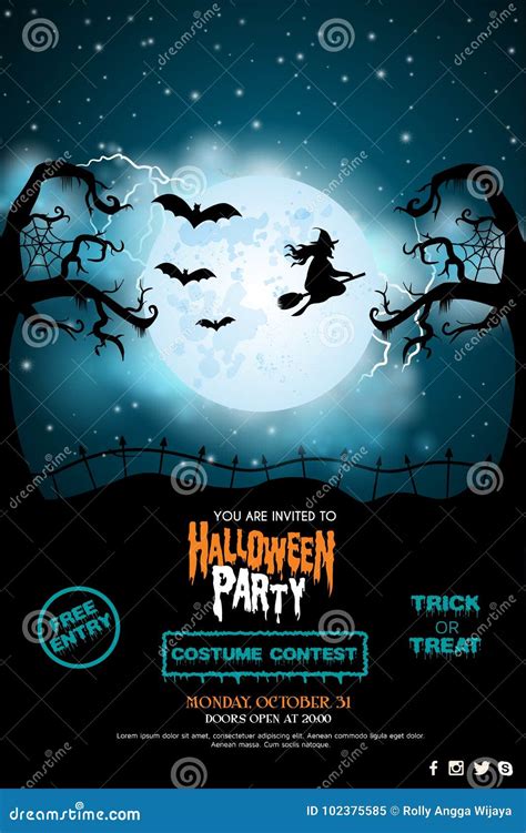 Halloween Party Wallpaper stock illustration. Illustration of cross ...