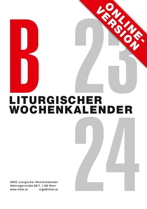 Liturgischer Wochenkalender LJB 2023 2024 LIGHT VERSION