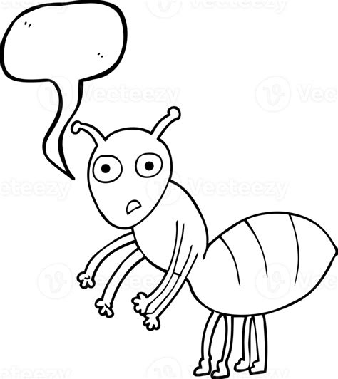 Hand Drawn Speech Bubble Cartoon Ant 45007572 PNG