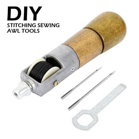 Buy Eimeli Automatic Lock Leather Craft Stitching Sewing Awl Tool Kit