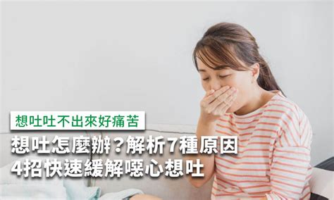 想吐怎麼辦？解析7種想吐原因，4招快速緩解噁心想吐 康健雜誌