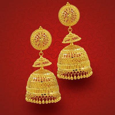 New Beautiful Traditional Gold Jhumka Earring Designs Gold