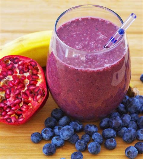 Super Acai Antioxidant Blast Smoothie Recipe With Pomegranate Berry Smoothie Recipe Acai