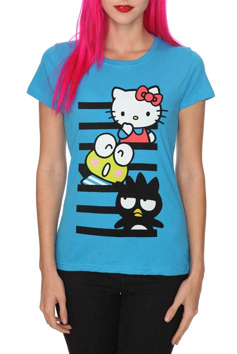 Hello Kitty Keroppi Badtz Maru Trio Girls T Shirt Hot Topic Girls