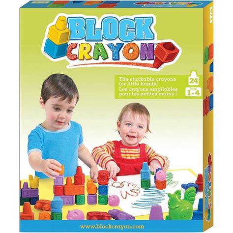 Block Crayon 24 Assorted Stackable Crayons 1 Craft4kids Australia