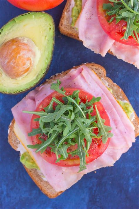 Open Faced Sandwich Recipe Ham And Avocado Pumpkin N Spice