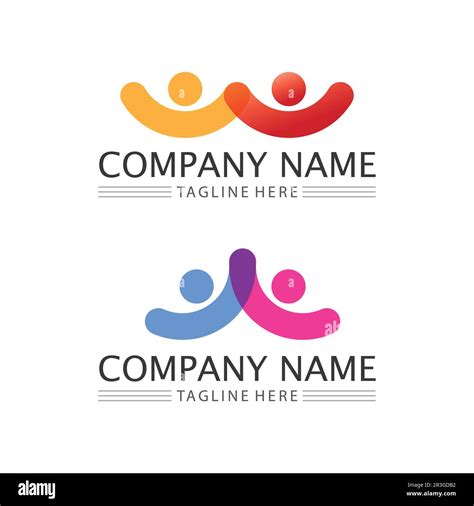 Human And People Logo Design Community Care Icon And Vector Group Stock Vector Image And Art Alamy