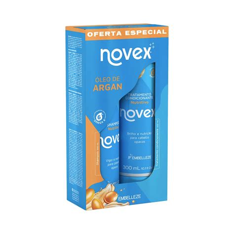 Pack Shampoo Novex Óleo de Argan 300ml Condicionador 300ml