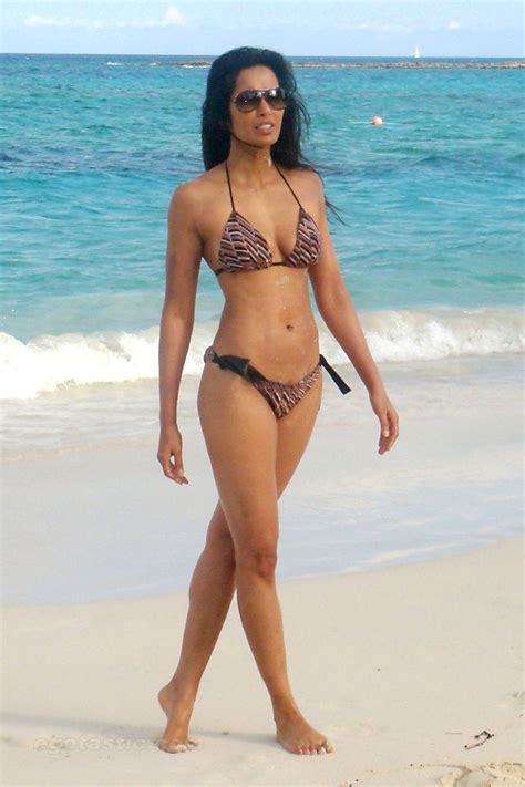 Padma Lakshmi Bikini Candids From The Bahamas Gotceleb