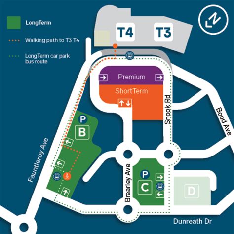 Perth Airport Long Term Parking Map