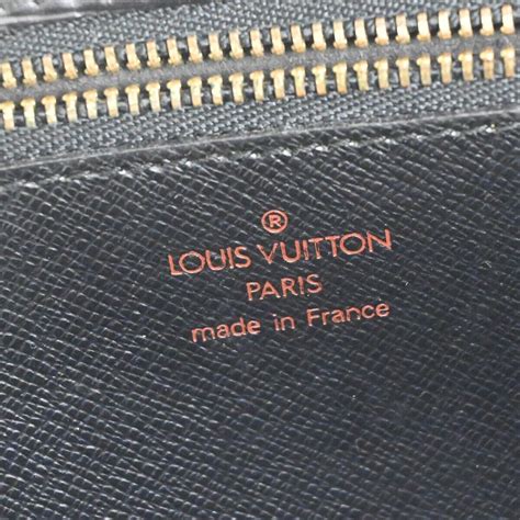 LOUIS VUITTON Sellier Dragonne Clutch Hand Bag Epi Leather Black M52612