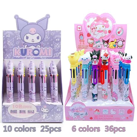 Pces Cores Sanrio Kuromi Esferogr Fica Caneta Conta Manual