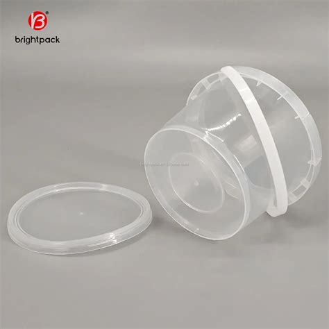 Factory Wholesale Food Grade 1 Liter Clear Plastic Bucket With Lid And