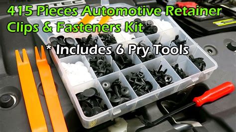 415 Pieces Car Retainer Clips And Fasteners Kit 6 Pry Tools Preciva