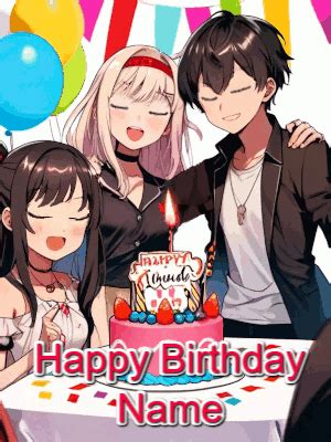 Anime Happy Birthday GIF, birthday-597 @ Editable GIFs