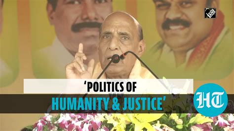 ‘like Dmk And Congress Bjp Doesnt Do Politics Of Caste Religion Rajnath Sigh Hindustan Times