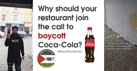 Pro-Palestinian NGO calls on restaurants to boycott Coca-Cola - Feed ...