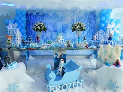 Decoração Infantil Tema Frozen Modelo Mesa Espelhada MIPS Decor