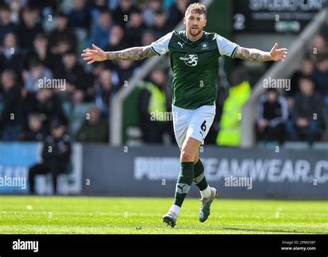 Dan Scarr 6 Of Plymouth Argyle Defending During The Sky Bet League 1