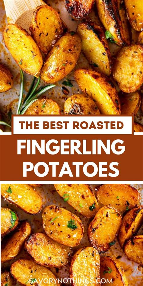 The Best Roasted Fingerling Potatoes With Herbs And Seasoning On Top Is