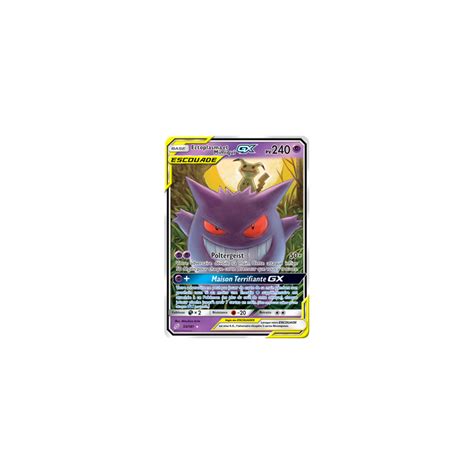 Ectoplasma et Mimiqui GX Pv240 53 181 Escouade Holo Rare Carte Poké