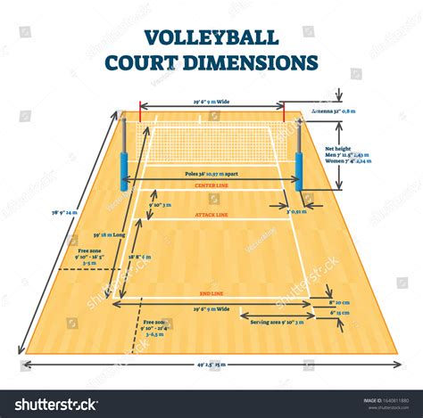 Volleyball Court Dimensions In Meters