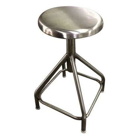 Polished Square Stainless Steel Hospital Stool Size 24 X 12 Inch At