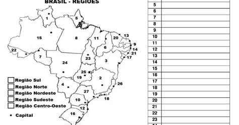 Atividades Sobre Estados E Capitais Do Brasil 3 Ano
