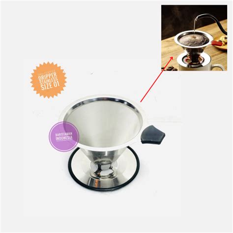 Coffee Dripper V Stainless Steel Size Alat Seduh Pour Over