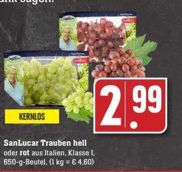 Sanlucar Trauben Hell Angebot Bei Scheck In Center 1Prospekte De