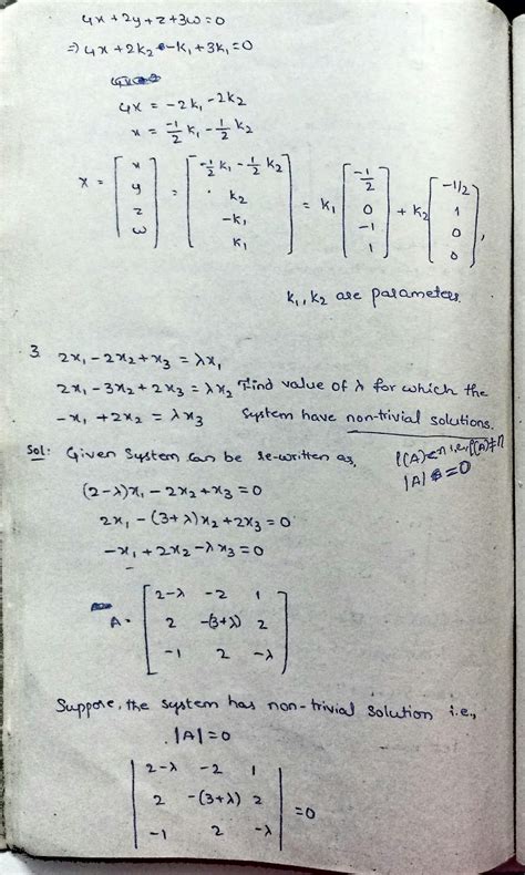 Solution Homogeneous And Eigen Values Vectors Studypool