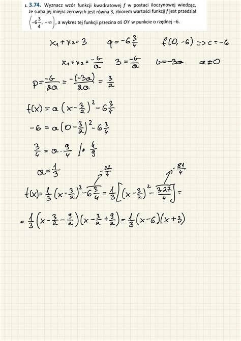 Powtórka przed maturą matematyka zadania 3 74 Kl 2 lo4