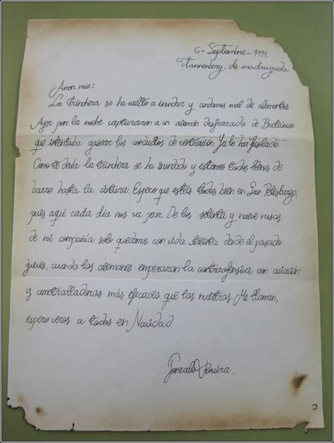 Cartas De Soldados En Las Trincheras Primera Guerra Mundial Compartir Cartas