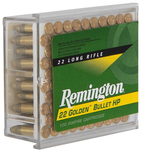 Remington Golden Bullet 22 Long Rifle 36 Gr High Velocity Hollow Point Box Of 100