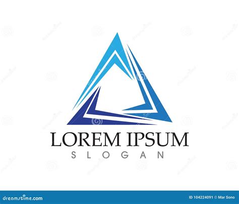 Vector Pyramid Business Abstract Logo Design Template Stock Vector