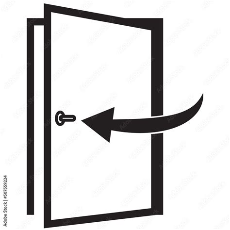 keep door closed icon on white background. keep door closed symbol. flat style. Stock Vector ...