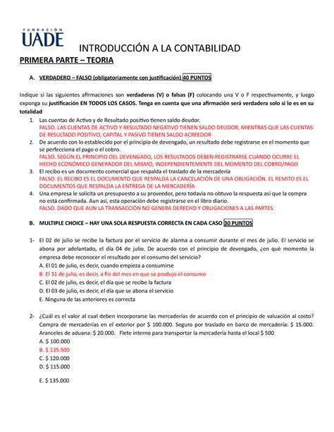 Simulacro 1er parcial Contabilidad 1 Solución sugerida PRIMERA